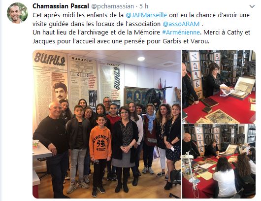 Les enfants de la JAF Marseille ont eu la chance d’avoir une visite guidée dans les locaux de l’association Aram