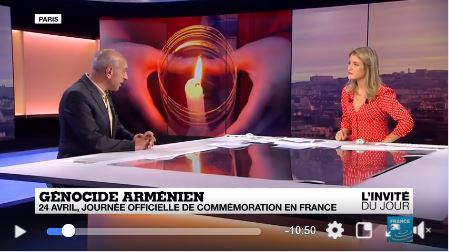 L&rsquo;historien Raymond Kévorkian, spécialiste du génocide des Arméniens est l&rsquo;invité de France 24 à l&rsquo;occasion de la commémoration du génocide, le 24 avril 2019.