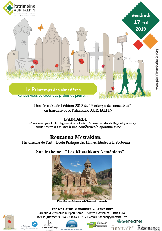 L’ADCARLY organise une conférence sur le thème « les Khatckars arméniens »
