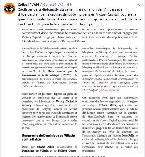 Coulisses de la diplomatie du caviar