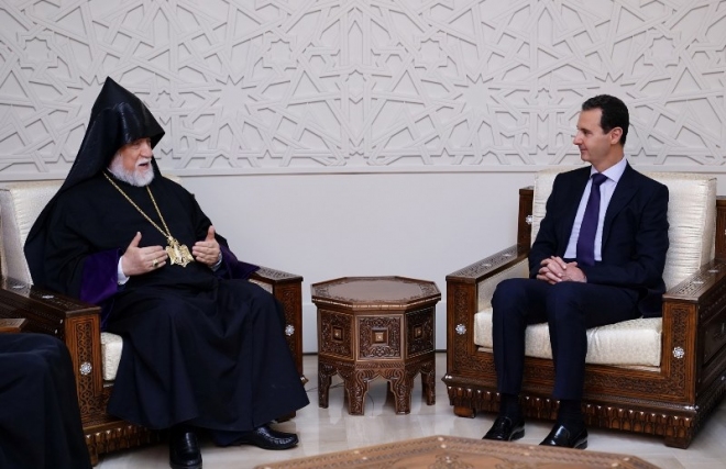 Aram Ier et une délégation arménienne de Syrie et du Liban ont rencontré à Damas le président syrien Bachar El-Assad