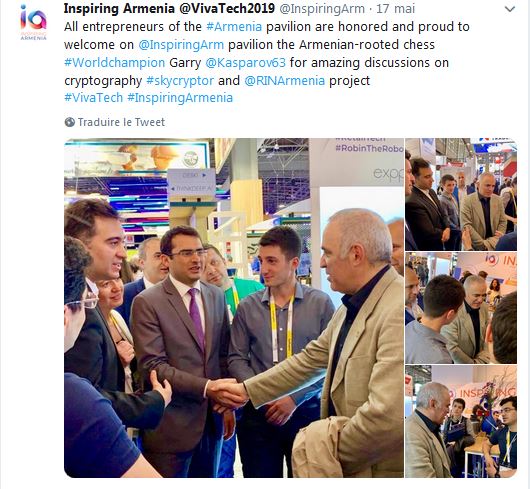 Garry Kasparov au pavillon arménien à VivaTech