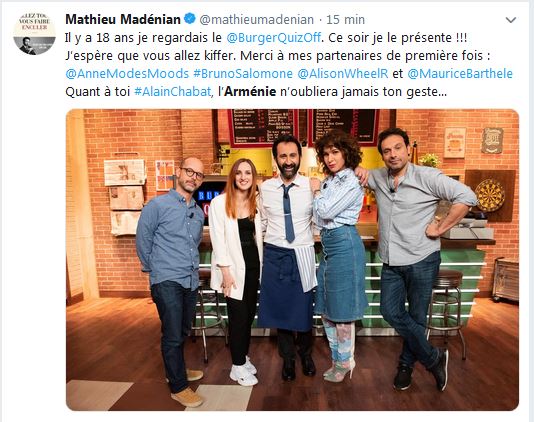 Quant à toi Alain Chabat, l’Arménie n’oubliera jamais ton geste…
