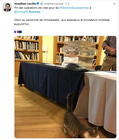 Fin des opérations de vote pour les Elections Europeennes à l&rsquo;Ambassade de France en Arménie