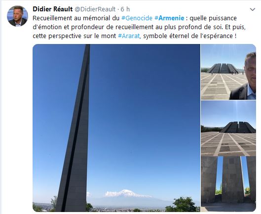 Didier Réault – Recueillement au mémorial du Génocide Arménien