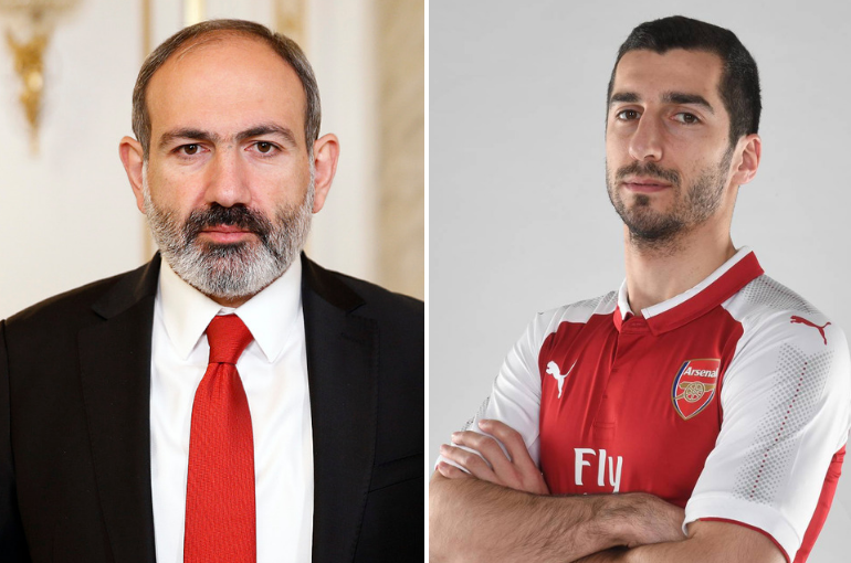 Nikol Pachinian « admiratif et impressionné » par Henrikh Mkhitaryan lui a apporté tout son soutien