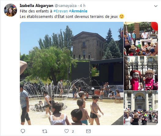 Fête des enfants à Erevan en Arménie