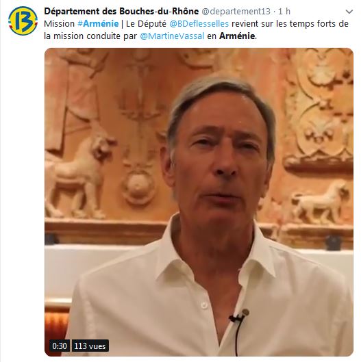 Mission Arménie | Le Député Bernard Deflesselles revient sur les temps forts de la mission conduite par Martine Vassal en Arménie.