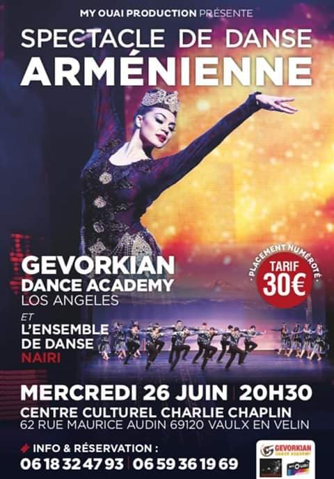 Spectacle de danse arménienne avec la troupe Gevorkyan Dance Academy de Los Angeles à Vaulx-en-Velin