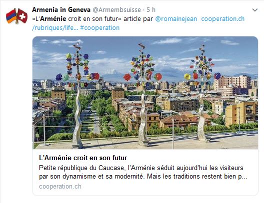 «L’Arménie croit en son futur»