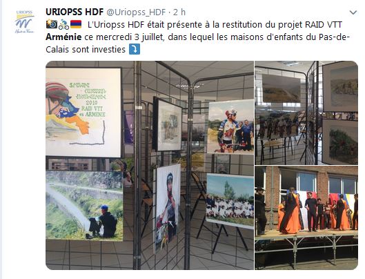 L&rsquo;Uriopss HDF était présente à la restitution du projet RAID VTT Arménie
