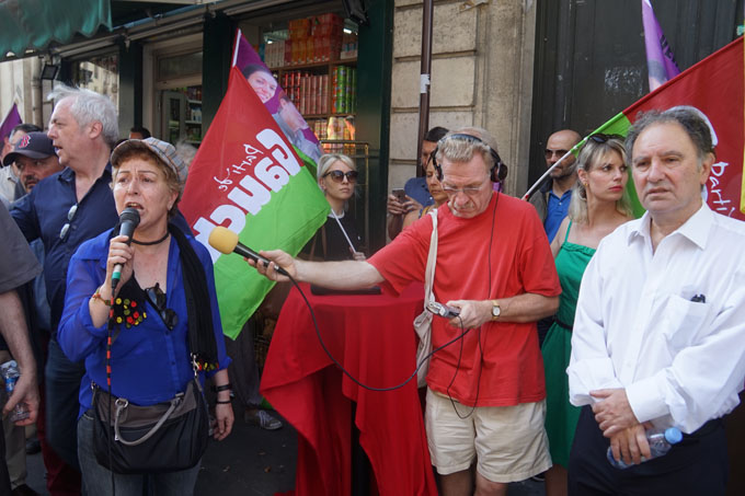 LE CCAF au meeting dénonçant la répression des Kurdes