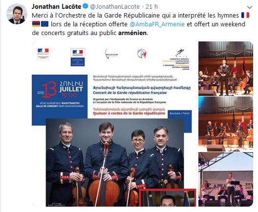 Merci à l&rsquo;Orchestre de la Garde Républicaine