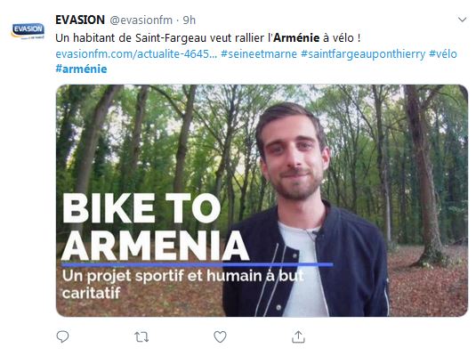 Un habitant de Saint-Fargeau veut rallier l&rsquo;Arménie à vélo !
