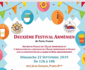 Deuxième Festival Arménien de Paris organisé par le Diocèse de France l’Eglise arménienne et l’association de la jeunesse de l’Eglise arménienne de France