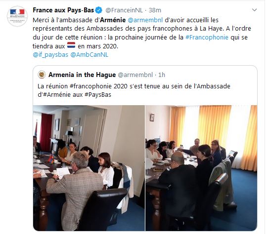 Merci à l&rsquo;ambassade d&rsquo;Arménie