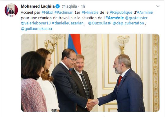 Mohamed Laqhila : Accueil par Nikol Pachinian