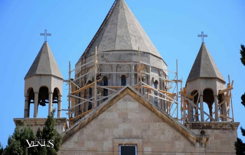 Rénovation de l’église arménienne Sourp Asdvadzadzine d’Alep durement touchée lors de la guerre en Syrie