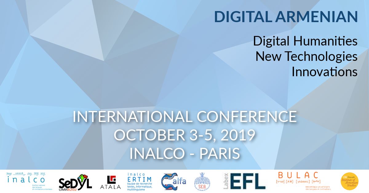 Colloque international sur la langue arménienne à l’ère du numérique