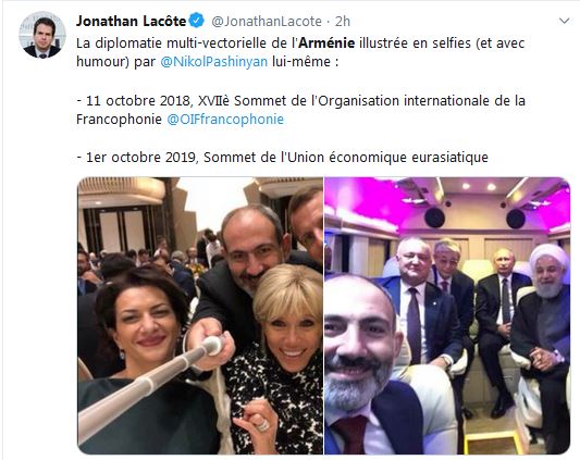 La diplomatie multi-vectorielle de l&rsquo;Arménie illustrée en selfies