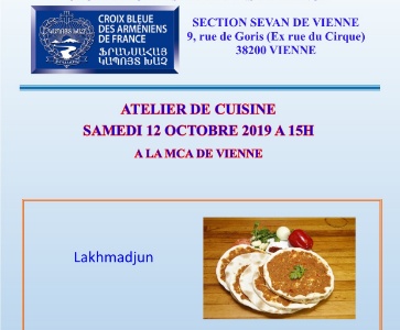 Cours Atelier de Cuisine par la Croix Bleue des Arméniens de France Section de Vienne