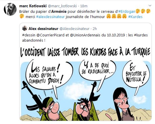 Brûler du papier d&rsquo;Arménie pour désinfecter le cerveau d&rsquo;Erdogan