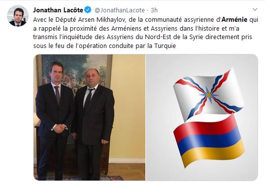 Avec le Député Arsen Mikhaylov, de la communauté assyrienne d&rsquo;Arménie