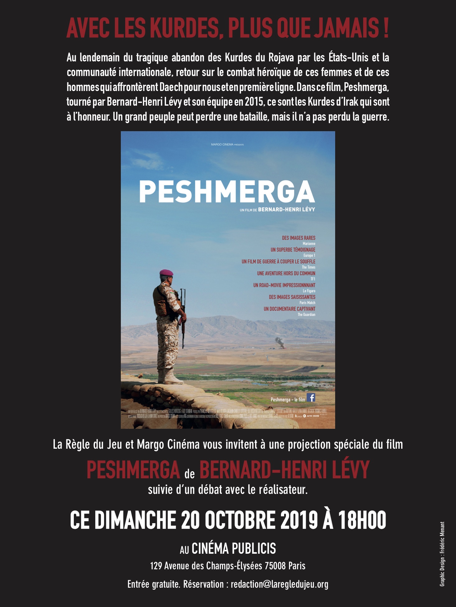 Projection de « Peshmerga » et débat avec BHL