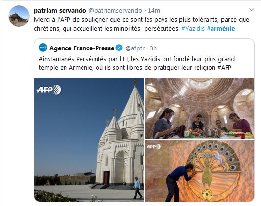 Merci à l’AFP de souligner que ce sont les pays les plus tolérants, parce que chrétiens, qui accueillent les minorités  persécutées