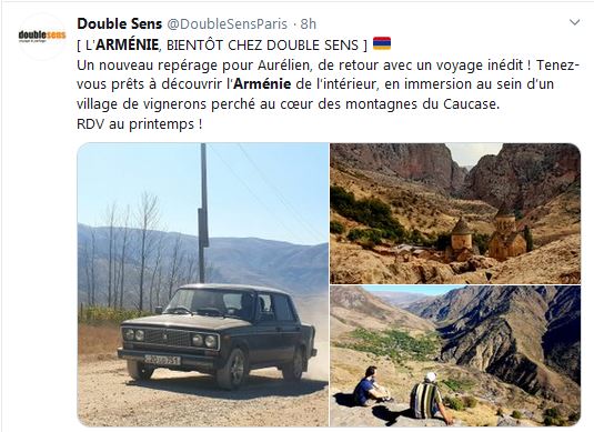 L&rsquo;Arménie, bientôt chez l&rsquo;agence de voyage Double Sens