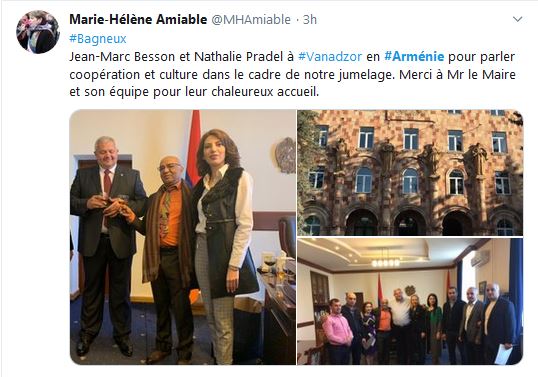 Jean-Marc Besson et Nathalie Pradel à Vanadzor en Arménie