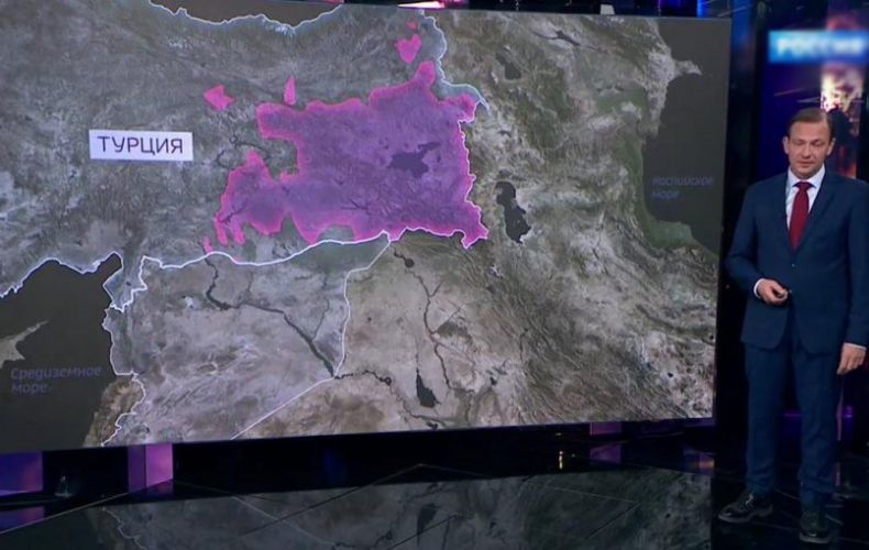 La chaîne russe « Rossiya 1 » présente lors de son bulletin météo une carte de la Turquie…avec la zone représentant le Kurdistan…