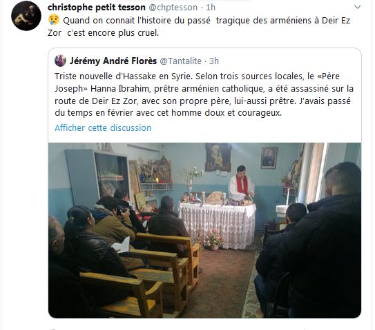 Quand on connait l&rsquo;histoire du passé  tragique des arméniens à Deir Ez Zor  c&rsquo;est encore plus cruel.