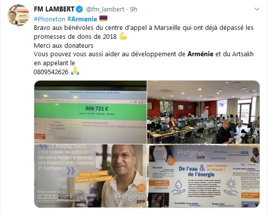 Bravo aux bénévoles du centre d’appel à Marseille qui ont déjà dépassé les promesses de dons de 2018