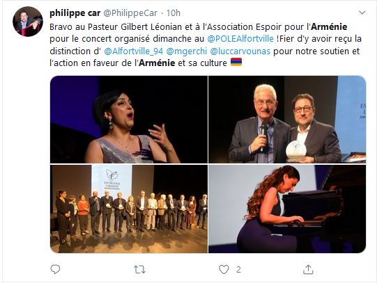 Bravo au Pasteur Gilbert Léonian et à l’Association Espoir pour l’Arménie