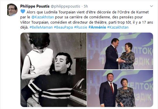 Ludmila Tourpaian vient d&rsquo;être décorée de l&rsquo;Ordre de Kurmet