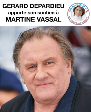 Gérard Depardieu apporte son soutien à Martine Vassal à Marseille