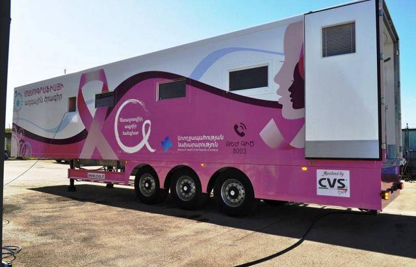 L’appareil mammographe mobile de l’Arménie est prêt