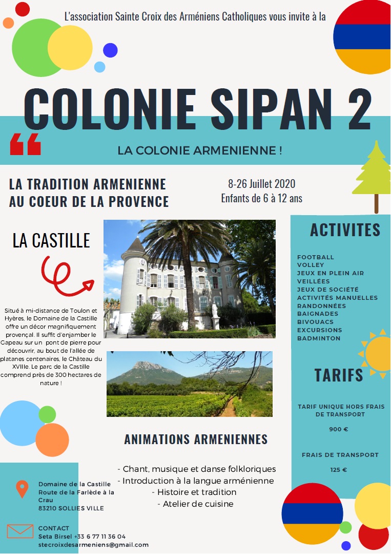 La colonie de vacances de l’association Sainte Croix des Catholiques Arméniens en Provence