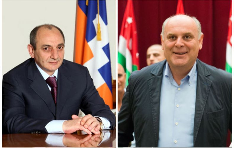 Bako Sahakian a félicité Aslan Bzhania le nouveau président de l’Abkhazie
