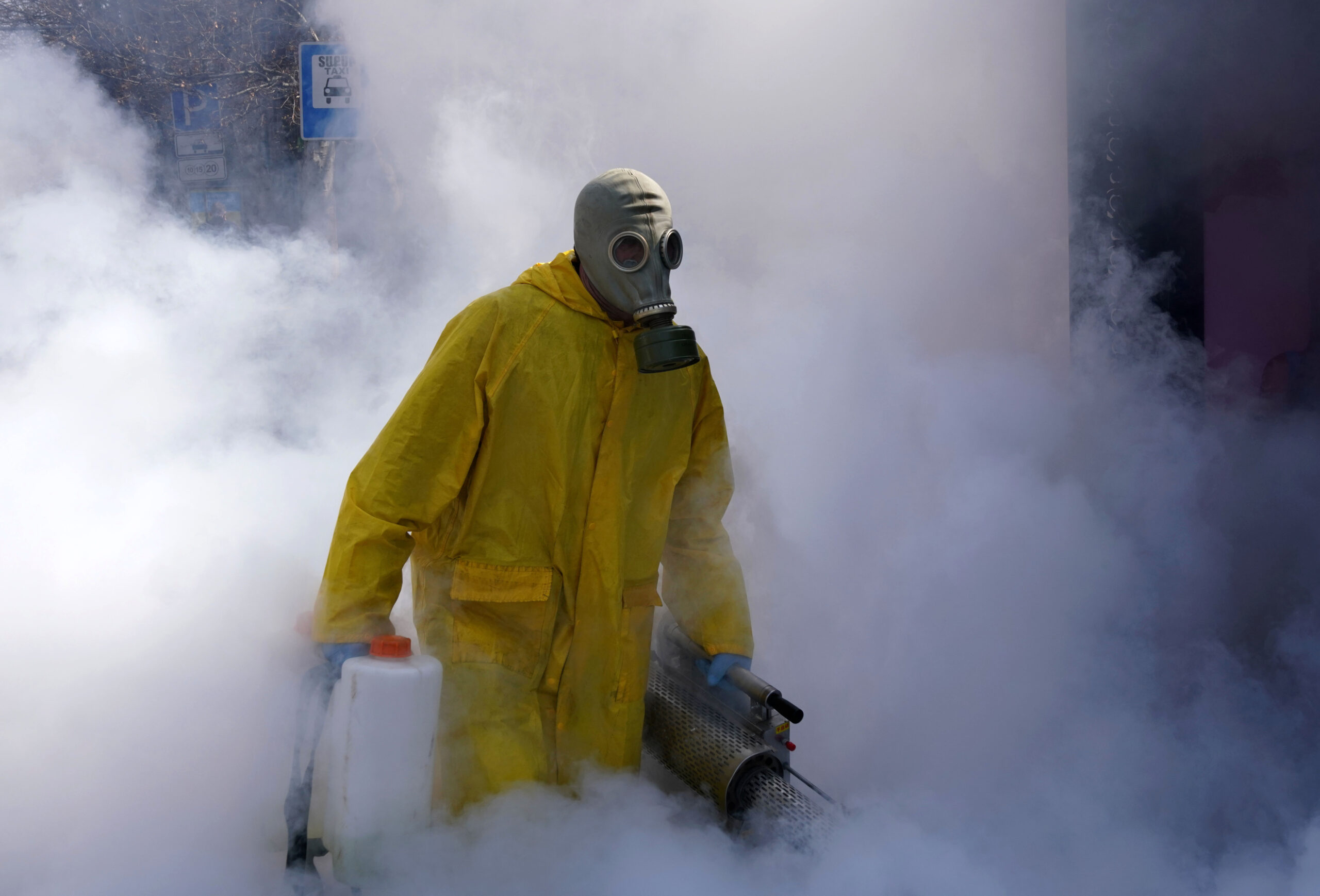 Les rues d&rsquo;Erevan désinfectées