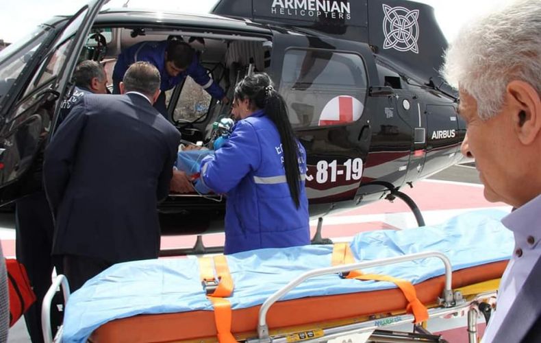 A Vanadzor un enfant de 9 ans tombé du 2e étage est transporté par hélicoptère dans un état critique vers un hôpital d’Erévan