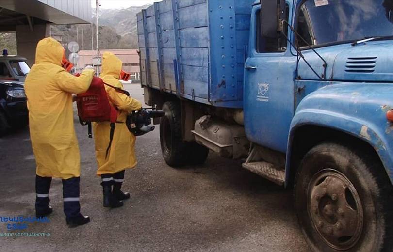 1002 véhicules entrant en Artsakh décontaminés au cours des trois derniers jours
