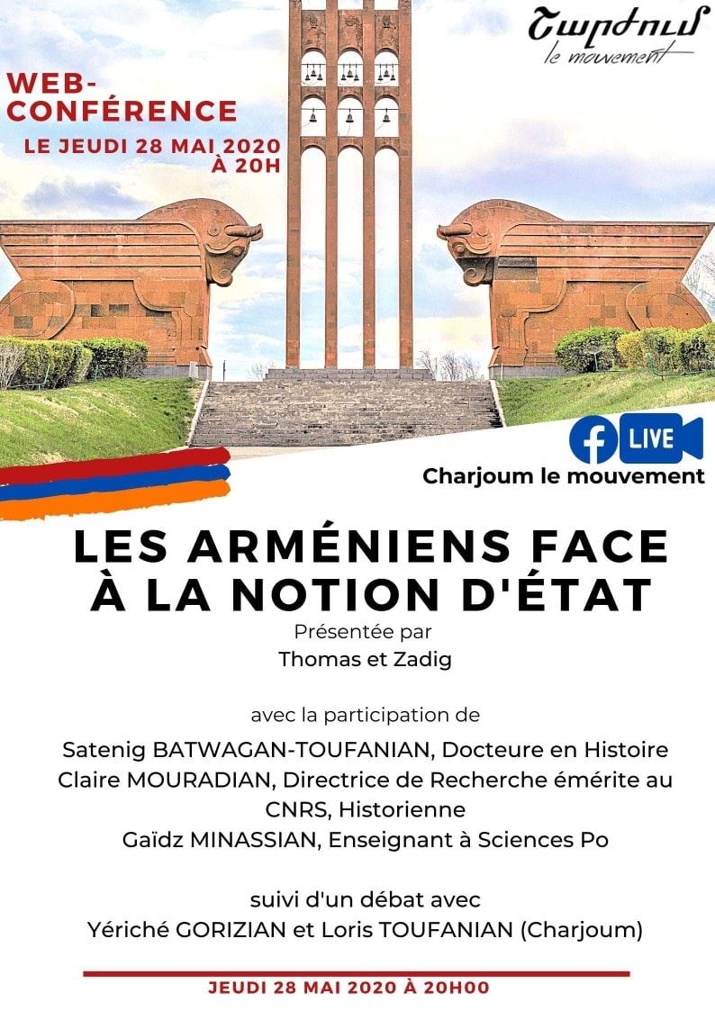 « Les Arméniens face à la notion d&rsquo;Etat » en direct sur facebook