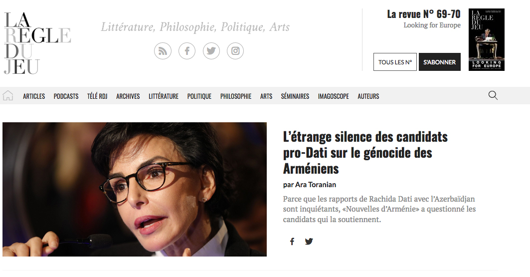 L’étrange silence des candidats pro-Dati sur le génocide des Arméniens