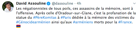 David Assouline : « Les négationnistes de tous poils, ces assassins de la mémoire, sont à l’offensive »