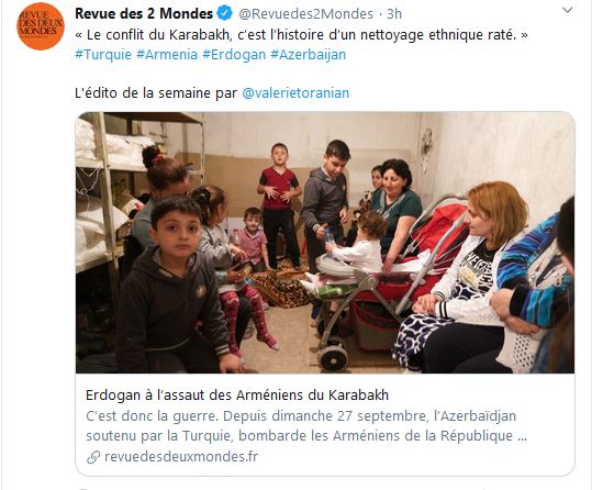 « Le conflit du Karabakh, c’est l’histoire d’un nettoyage ethnique raté. »