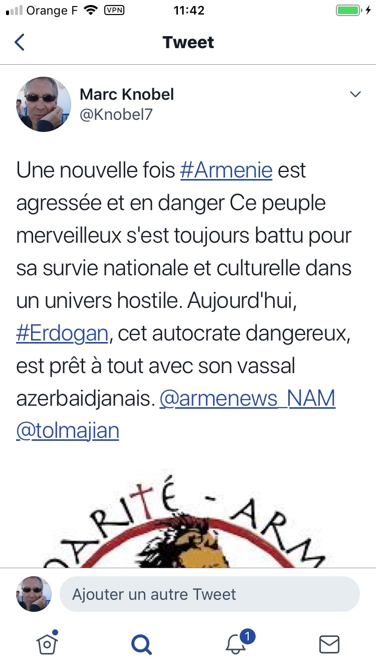Solidarité avec l’Arménie