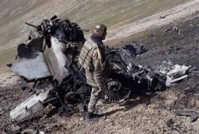L’Arménie a publié les images de l’avion de chasse Su-25 arménien abattu hier par un F-16 turc au-dessus de l’Arménie