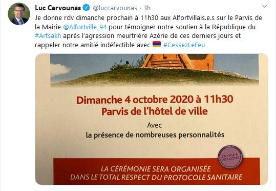 Je donne rdv dimanche prochain à 11h30 aux Alfortvillais.e.s sur le Parvis de la Mairie